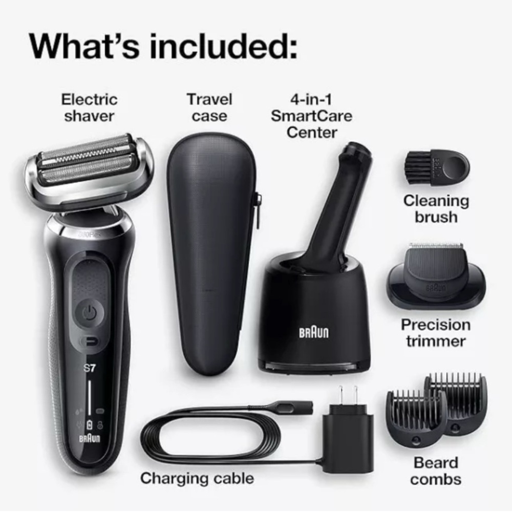 Braun 7075cc - Waterproof Foil Shaver/Wet & Dry Shave/Beard Trimmer/Travel Case - Picture 11 of 15
